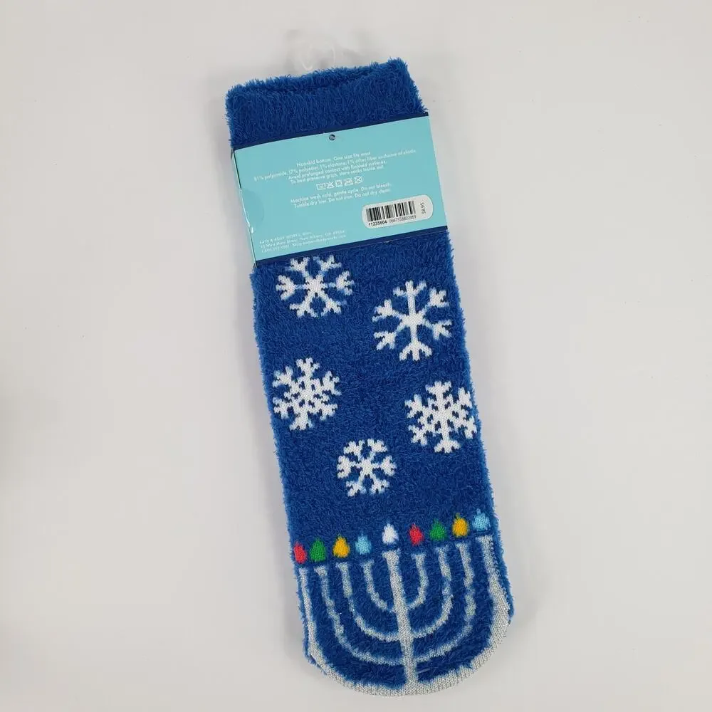 HAPPY HANUKKAH Lounge Socks Shea Infused Bath & Body Works Peace Light Love